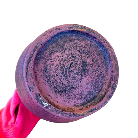 Ginger Jar Terra Cotta Pottery Vase With Lid - Picture 8 of 8